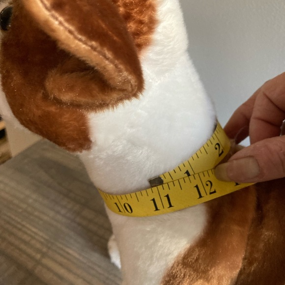 Cream color dog hat/hood with faux fur trim in black With two-tone pom-pom - Picture 7 of 10